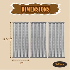 Stainless Steel Cooking Grid 3-Pack 17″x10″ for Charbroil Emitter Replacement