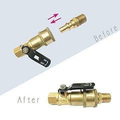 Nigo Industrial Co. Propane/Nature Gas 1/4″ Quick Connect Kit, Shut-Off Valve…