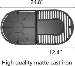 Cast Iron Cooking Griddle and Grates Replacement Parts for Coleman Roadtrip 285