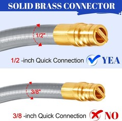 12 FT 1/2″ ID Natural Gas Hose with Quick Connect Fitting, Natural Gas Conver…
