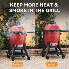 High-Temp BBQ Smoker Gasket Self-Stick 15FT for Kamado Grills & Smokers