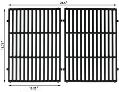Cast Iron Cooking Grates Grid 2pcs Replacement for Weber Genesis II LX 300 66095