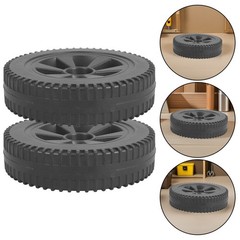 4Pcs Reusable Black Grill Replacement Wheels for Bbq Cart Smooth Swivel Casters