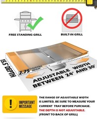 Effortless Assembly Grill Grease Tray with Catch Pan – Adjustable 24″ to 30″
