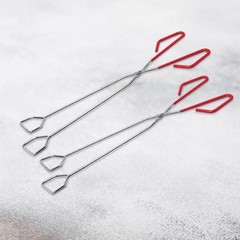 15 Inch Stainless Steel BBQ Tongs for Outdoor Charcoal Grilling and Cooking