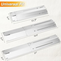 Universal BBQ Heat Tents – Stainless Steel Adjustable Flame Tamers, 4 Pack