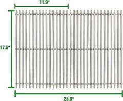 17.5″ Stainless Steel 7639 Gas Grill Grates for Weber Spirit 300 Series, Spir…