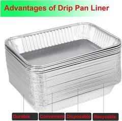 30Pack Grill Drip Pans Compatible for Weber 6415 Grills, Grease Pan Liners for W