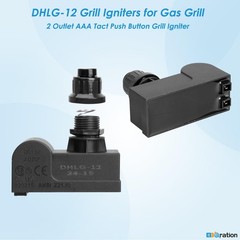 BBQration DHLG-12 Grill Igniters for Charbroil Ignitor 2 Outlets(AAA)