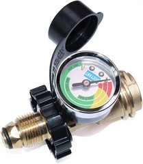 POL Propane Tank Adapter with Gauge Universal Fit Convert POL LP Tank Valve t…