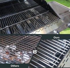 Nexgrill 720-0896 6 Burner Grill Parts Kit Grates Heat Plates Burners No Wires