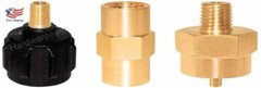 QCC1 Propane Adapter Gas Regulator Valve Fitting Refill Adapter Set 3PCS