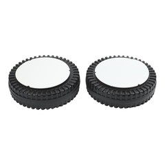 Plastic 6 Inch BBQ Grill Wheels Set of 2 Compatible with Most Grill Models