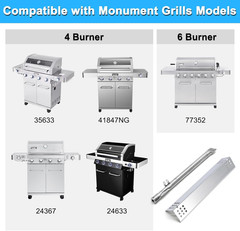 Monument Grill 77352 Repair Kit Gas Burner Tubes Heat Tent Plates Igniters