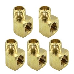 1/4 Brass 90 Deg Street Elbow Male x Female NPT for Industrial Fluid Handling