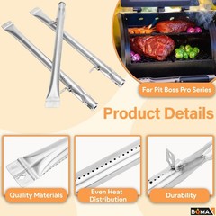 Stainless Steel Heat Plate & Burner Tube for Wood Pellet & Gas Combo Grill Parts