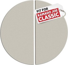 Half-Moon Ceramic Heat Deflector Plates for Kamado Joe Classic I, II, III 15inch