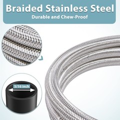 5Ft Propane Regulator Hose Stainless Braided Hose for Blackstone 17 ” and 22″ US