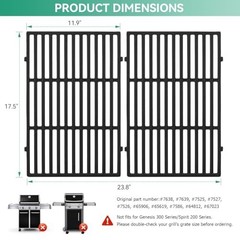 Replacement Grill Grates for Weber Spirit 300 Series & Genesis Gas Grills, Cast