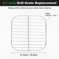1 Pack Grill Grate Replacement, Steel Grill Grates for BBQ Parts [6.1 Inch]