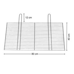 Barbecue Grid 31 1/2×15 11/16in Grill for Buschbeck Rust Fire Place Universal