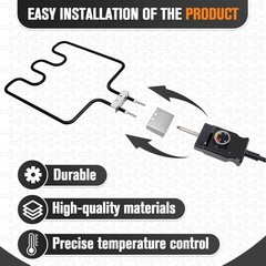 1500W Heating Element Kit for Masterbuilt Electric Smoker Grill w/ Thermostat