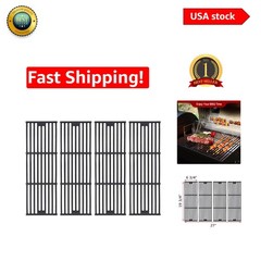 4 Pack of Heavy Duty Cast Iron Grill Grates – Fits Chargriller Models 3001, 5050