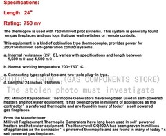 750℃ temperature Resistance Millivolt Replacement Thermopile Generators Used