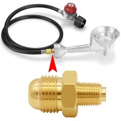 Uenede 3PCS 3/8″ Flare x 1/8″ NPT Male Propane Orifice x 1/8″, Brass