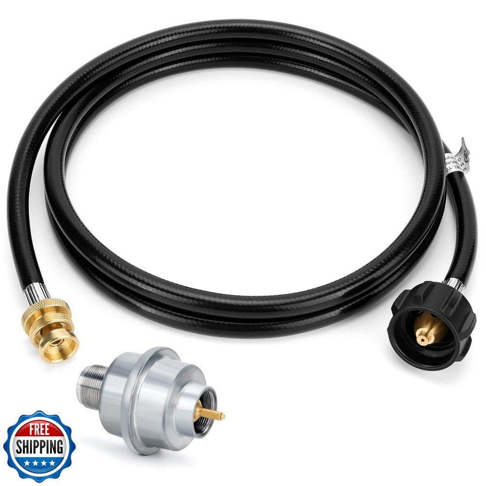 Propane Fuel Filter with 6FT Propane Adapter Hose, Detachable Propane F