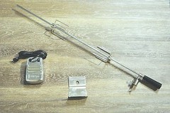 OUTDOORS STAINLESS STEEL ROTISSERIE & MOTOR KIT 45 1/4″QUADRILATERAL SPIT GRILL