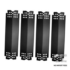 1.6″ L Grill Heat Plates Pack, Porcelain Steel Gas BBQ Grill Burner Covers, 4