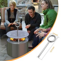 Handle for Solo Stove Heat Deflector, Stainless Steel Accessories for Bonfire Fi
