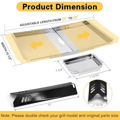 Grill Replacement Parts for Dyna Glo DGF493BNP, 4 Heat Plates Grill Parts