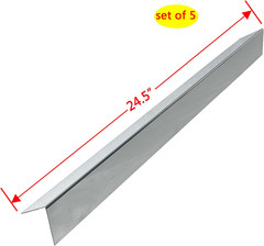 5 Pack Stainless Steel Flavorizer Bars 24.5 Inch Grill Heat Plate Replacement
