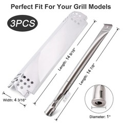 Grill Replacement Parts for 3 & 2 Burner Models, Heat Plates & Burners, BBQ Acce
