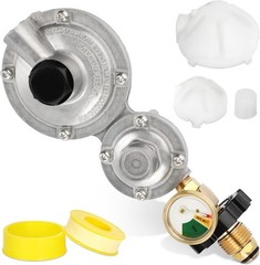 Safety-First 2 Stage Propane Regulator with POL, Gauge & Durable Brass Build
