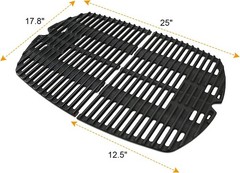 2 Pack 7646 Cast Iron Cooking Grid for Weber Baby Q Q300