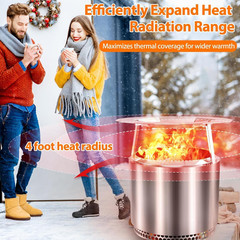 Heat Deflector for Solo Stove Bonfire 19.5″, 304 Stainless Steel Portable Heat D