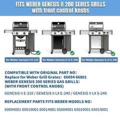 2 Pk HD 18″ X 10″ SUS304 9MM Stainless Cooking Grill Grates Fits Weber & Others