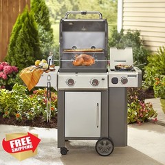 onlyfire Stainless Steel Grill Rotisserie Kit for Weber Genesis II and Genesi…
