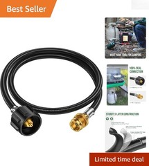 Heavy-Duty 4ft Propane Adapter for Weber Grills and Camp Stoves – Easy Install