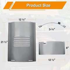 Flame Broiler Kit for Pit Boss 340 440 Series Pellet Grills Slide Cover & BOTTOM