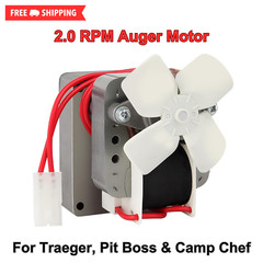 2.0 RPM Auger Motor Replacement Parts For Traeger, Pit Boss & Camp Chef, 2 Pole