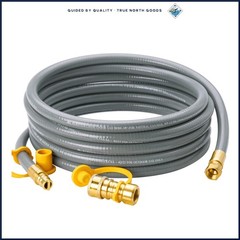 Durable 15 Feet Natural Gas Hose with Easy Connect and Disconnect Features