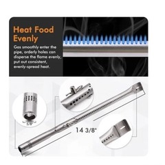 (4) Grill Replacement Burner Tubes for Charbroil Advantage 4 Burner 463344015