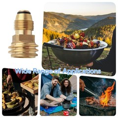 2 Pack Brass POL to QCC1 Propane Tank Adapter – Heavy-Duty LP