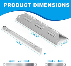 Grill Replacement Parts Stainless Steel Heat Plates for Kenmore 146.23678310