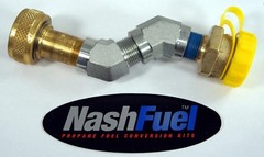 7″ 45° PROPANE FILL FILLER VALVE EXTENSION ADAPTER 1 3/4″ ACME MOTORHOME RV LPG