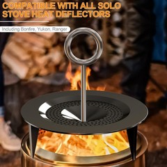 Handle for Solo Stove Heat Deflector, Stainless Steel Accessories for Bonfire Fi